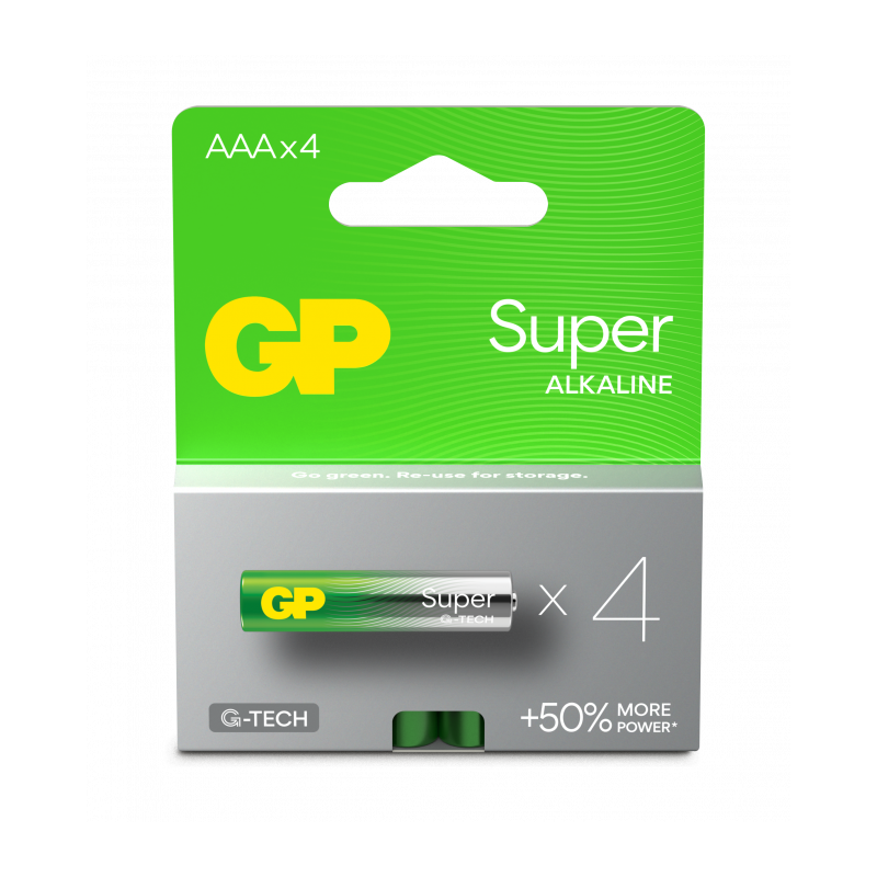 PILE ALCALINE SUPER GP 1,5V AAA  LR03 BLISTER4