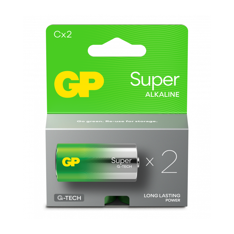 PILE ALCALINE SUPER GP 1,5V LR14  C BLISTER2