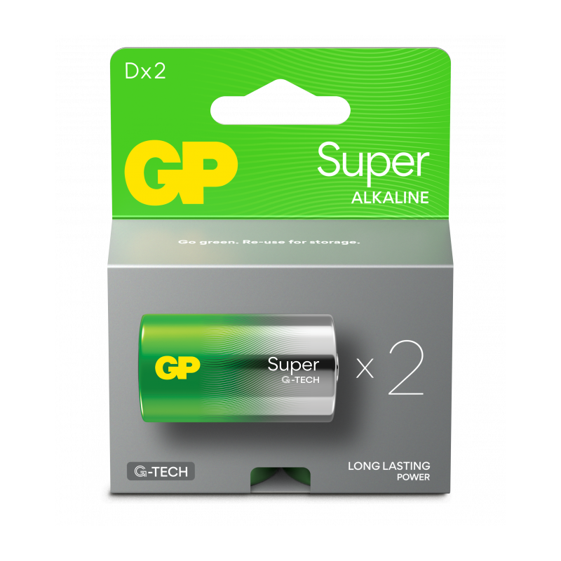 PILE ALCALINE SUPER GP 1,5V LR20 D BLISTER2