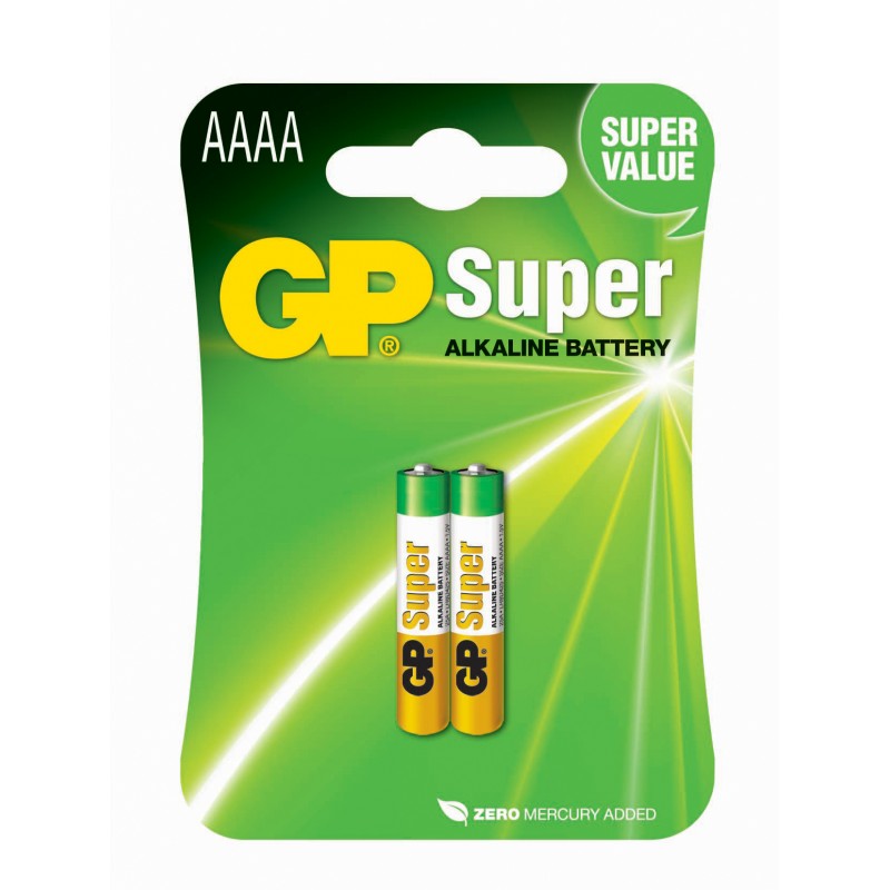 Pile alcaline GP Super 1,5V LR01 AAAA Blister 2